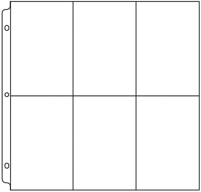 12x12 Ring Photo Sleeves - 6-4x6 Pockets - Vertical