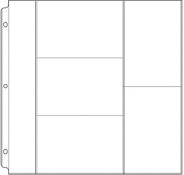 12x12 Ring Photo Sleeves - 3-4x6 &amp; 2-6x4 Pockets