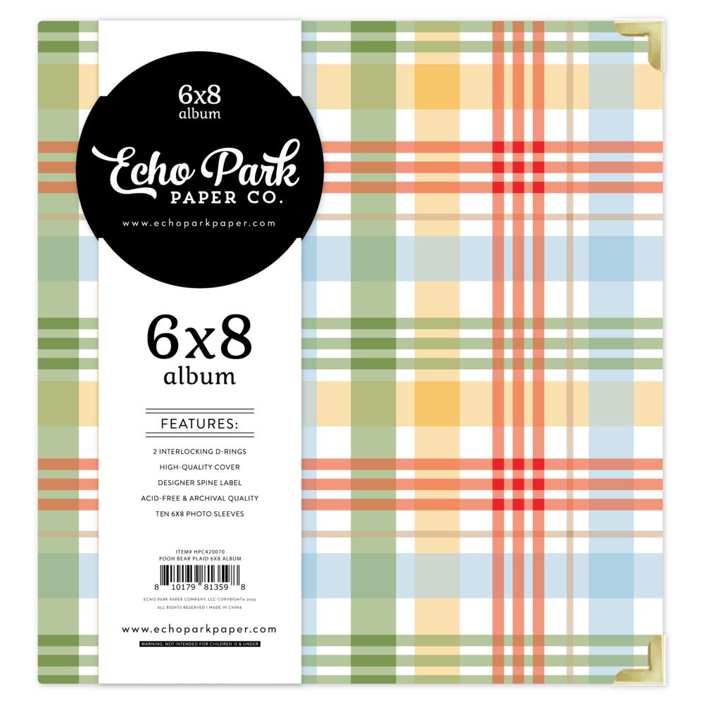 6x8 Album - Pooh Bear Plaid - The House at Pooh Corner Collection