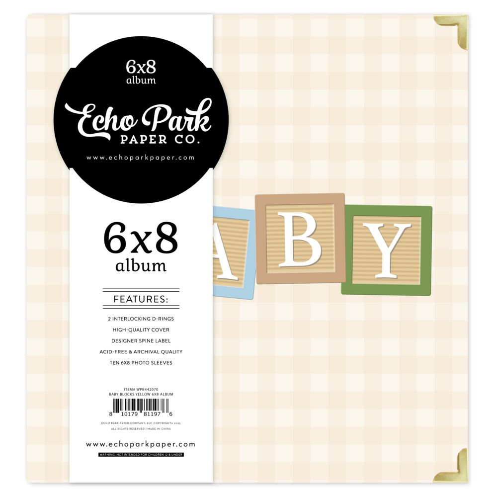 6x8 Album - Baby Blocks Yellow - Winnie the Pooh Baby Collection