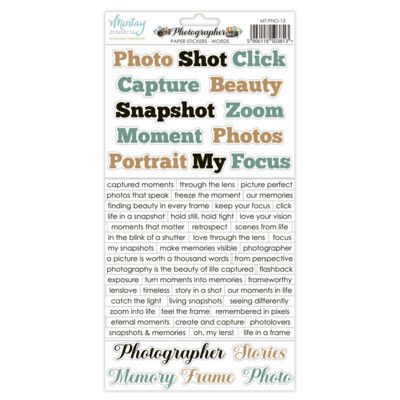 6x12 Paper Stickers - Words - Photographer Collection