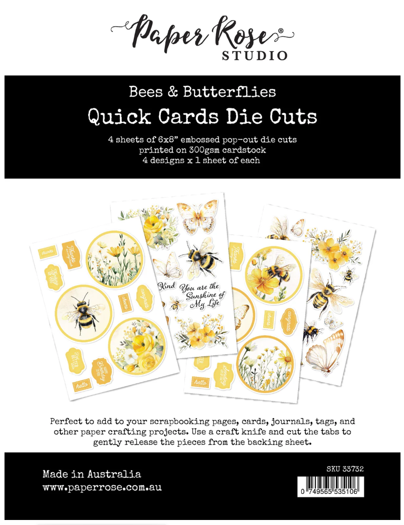 Quick Cards Die Cuts - Bees &amp; Butterflies Collection