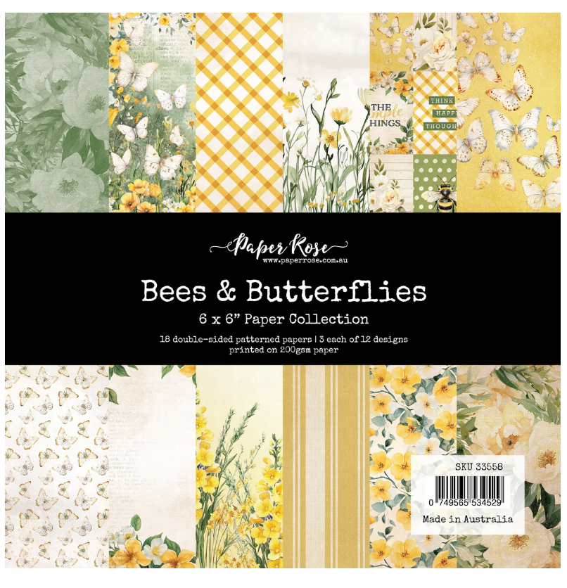 6x6 Paper Collection - Bees &amp; Butterflies Collection