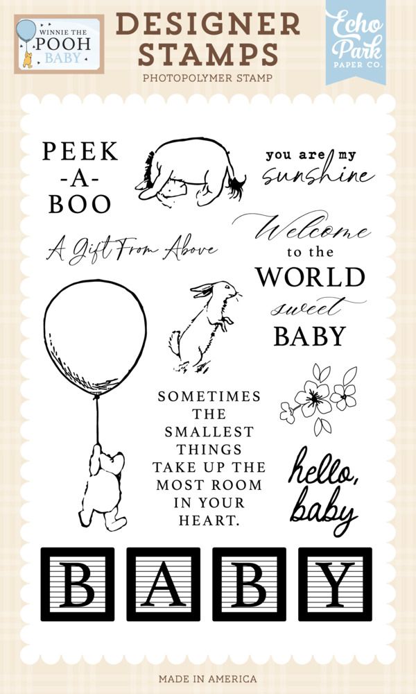 Stamp Set - Peek a Boo - Winnie the Pooh Baby Collection