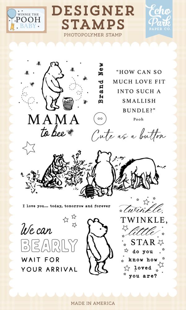 Stamp Set - Bearly Wait - Winnie the Pooh Baby Collection