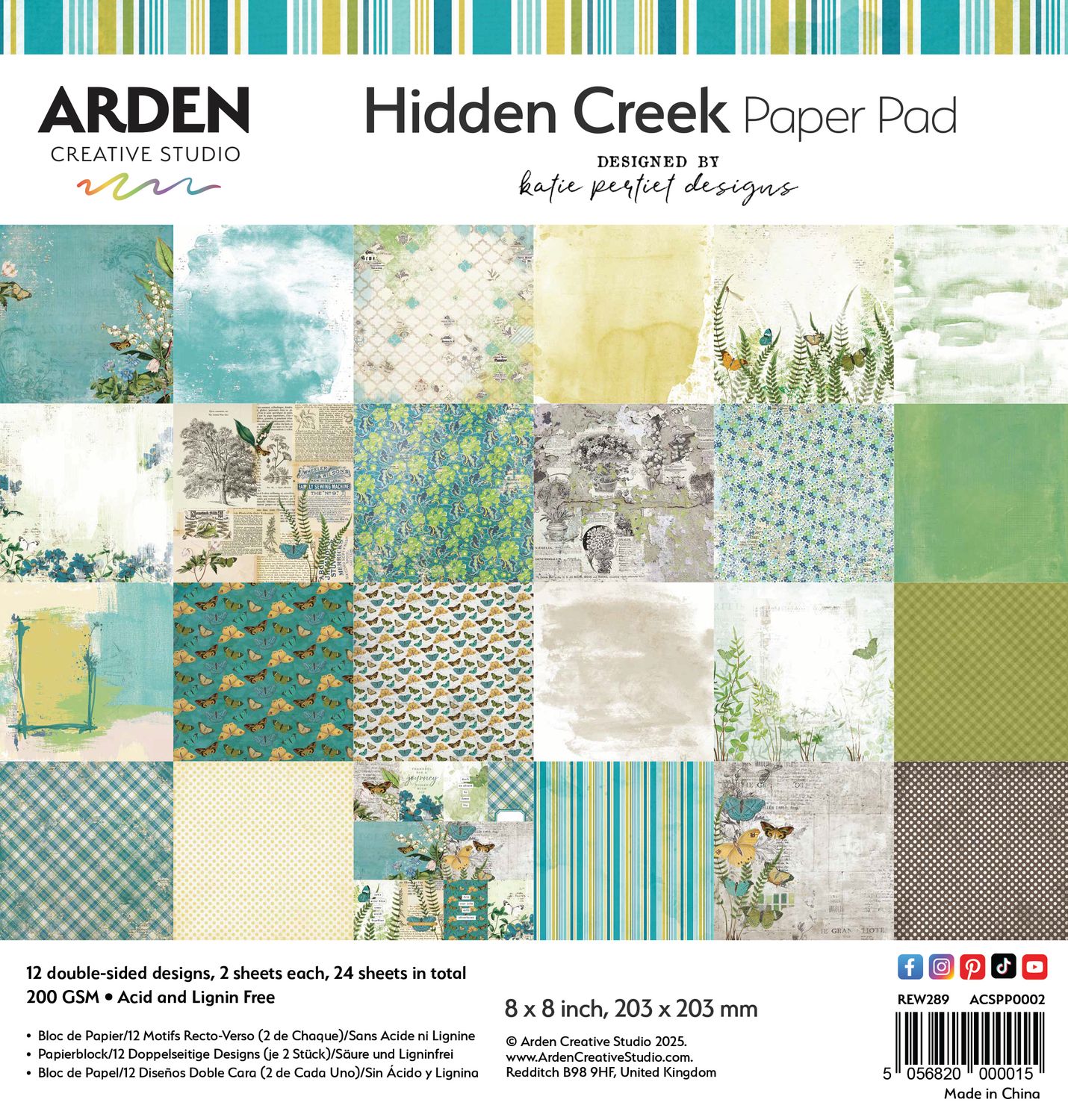 8x8 Paper Pad - Hidden Creek Collection