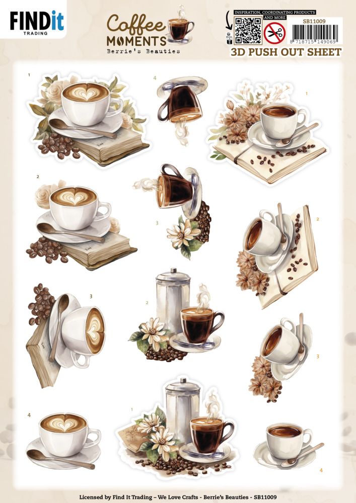 Cup of Coffee - 3D Push Out - Coffee Moments Collection