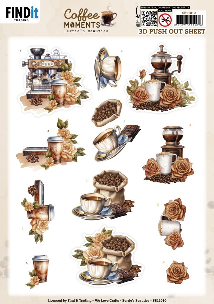 Coffee Machine - 3D Push Out - Coffee Moments Collection