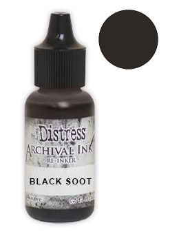 Black Soot - Distress Archival Ink - Re-inker