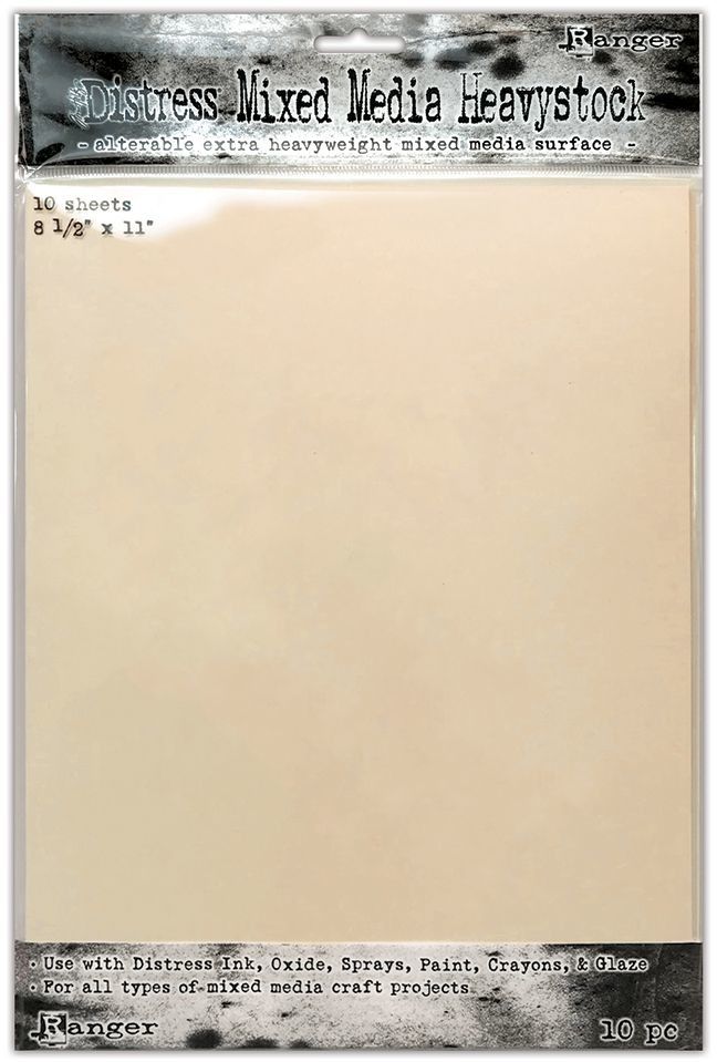 8.5x11 - Distress Mixed Media Heavystock - 10 Pack