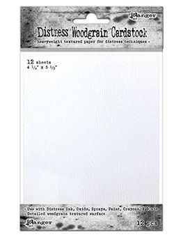 4.25x5.5 - Distress Woodgrain Cardstock - 12 Pack