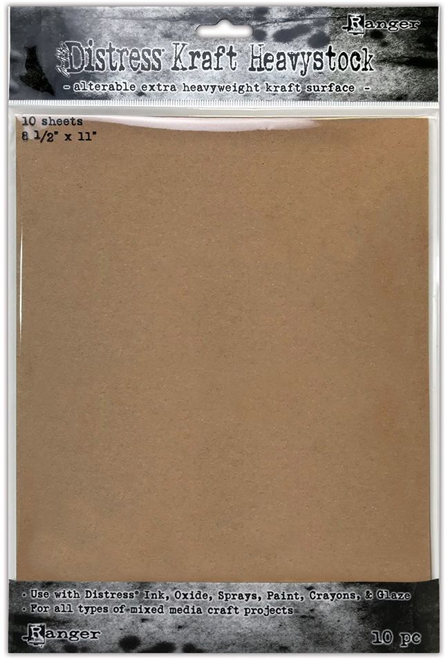 8.5x11 - Distress Kraft Mixed Media Heavystock - 10 Pack