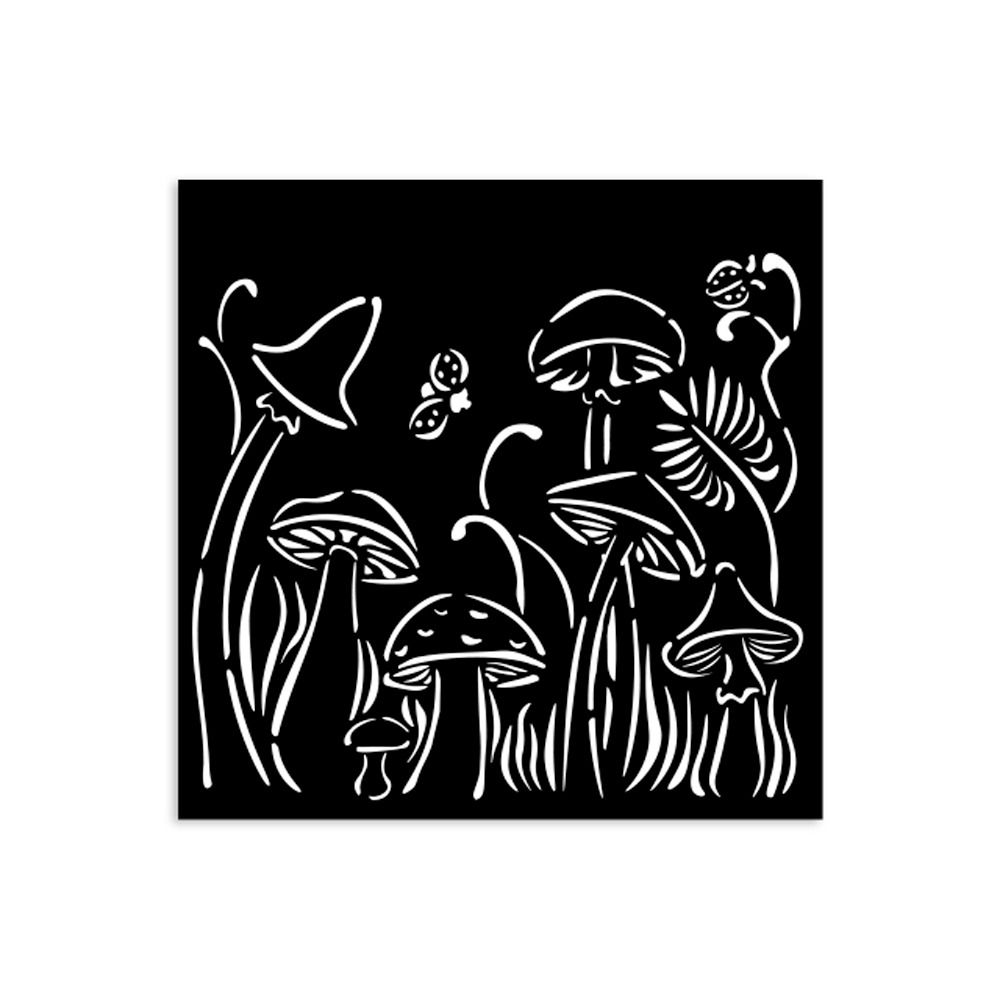 Mushrooms - Thick Stencil - Hidden Grove Collection
