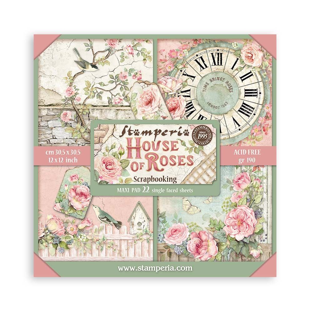 12x12 Maxi Paper Pad - House of Roses Collection