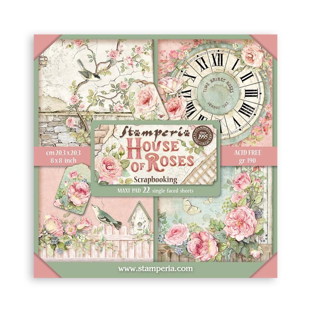 8x8 Maxi Paper Pad - House of Roses Collection