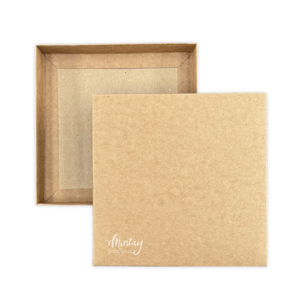 Square Card Box Base - Kraft - Basic Collection