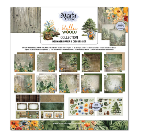 12x12 Paper &amp; Diecuts Set - Idyllic Woods Collection
