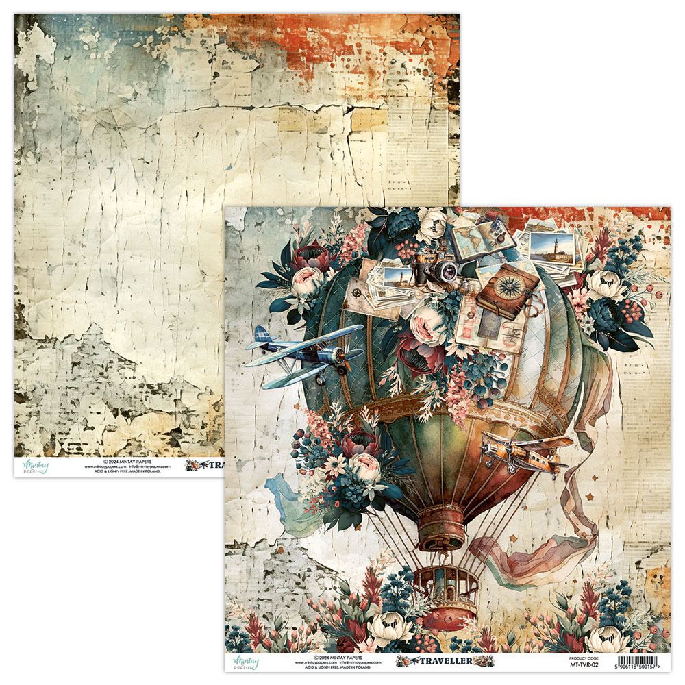 12x12 Double-sided Paper - 02 - Traveller Collection