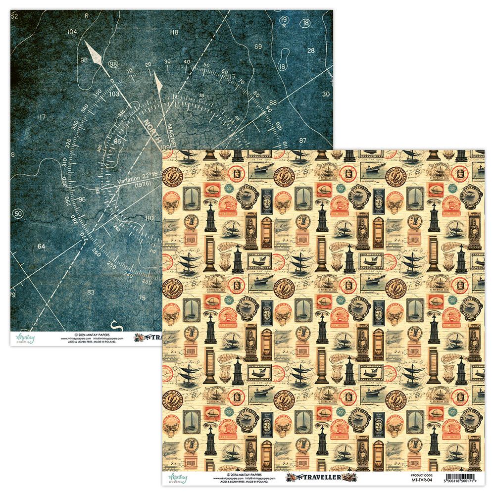 12x12 Double-sided Paper - 04 - Traveller Collection