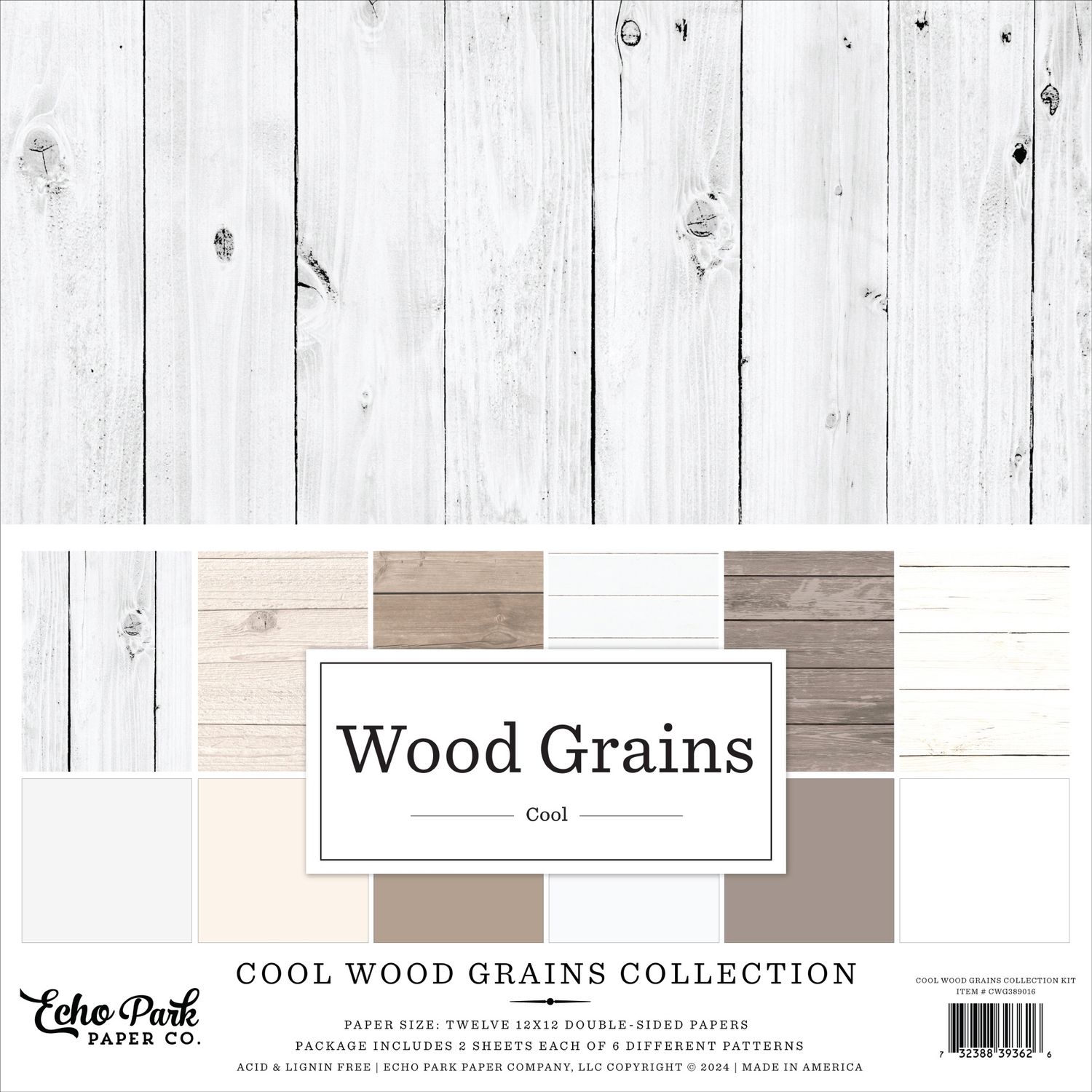 12x12 Collection Kit - Cool Wood Grains Collection