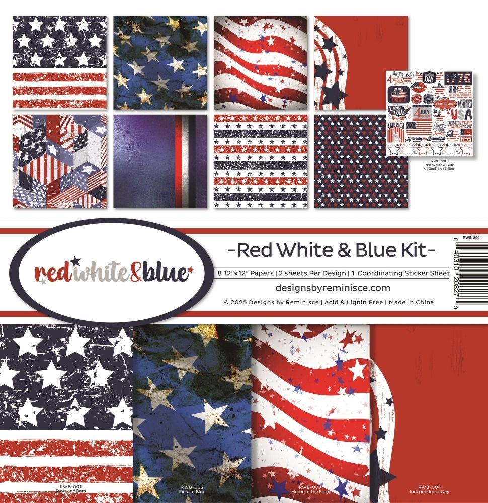 12x12 Collection Kit - Red White and Blue Collection
