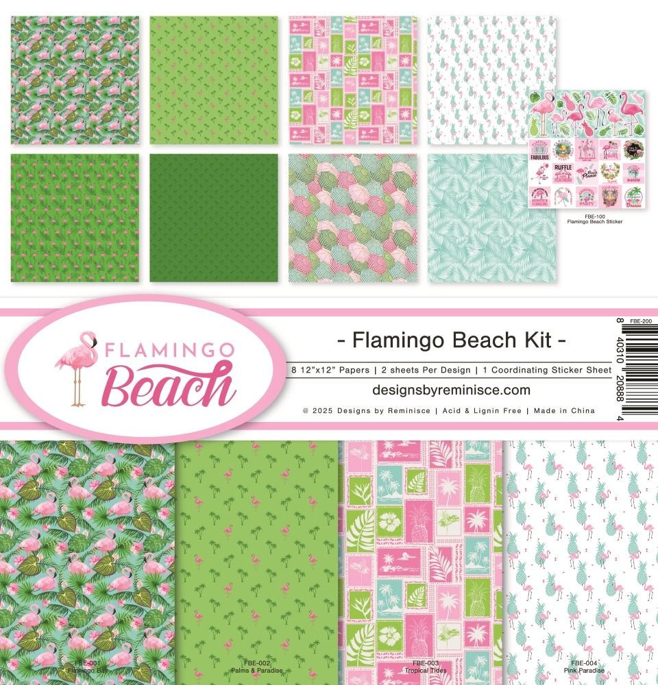 12x12 Collection Kit - Flamingo Beach Collection
