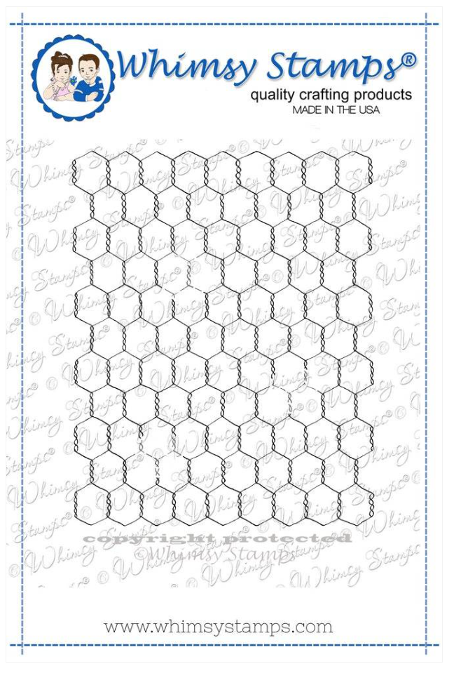 Wire - Background Rubber Cling Stamp
