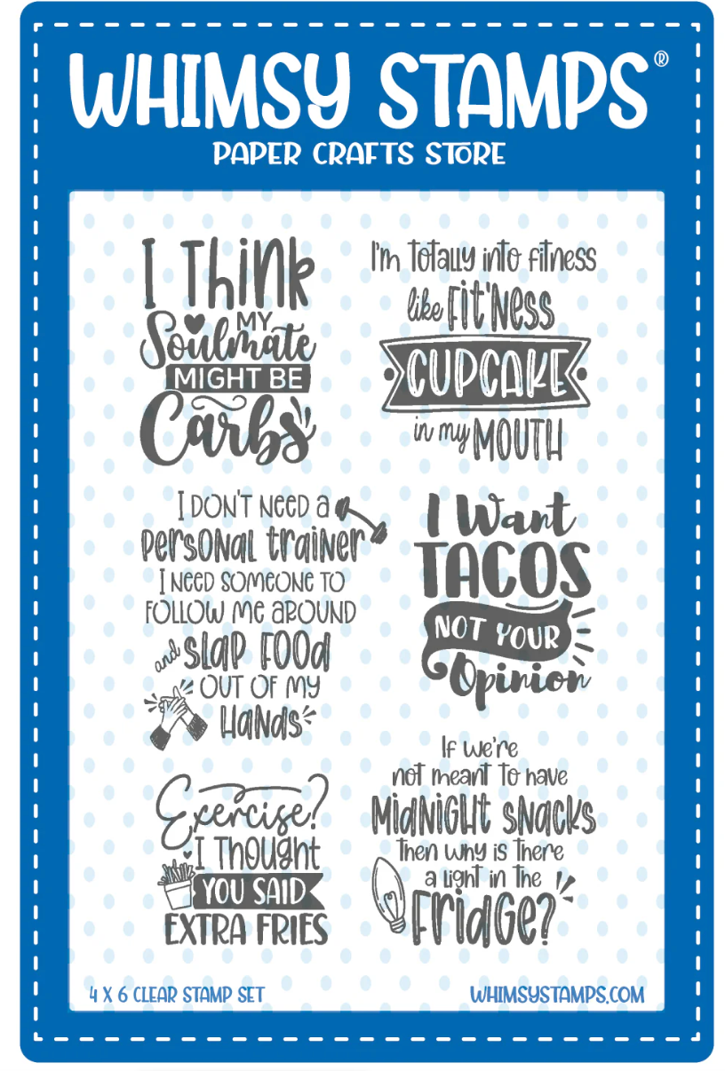 Random Funny Food Sentiments - Stamp Set