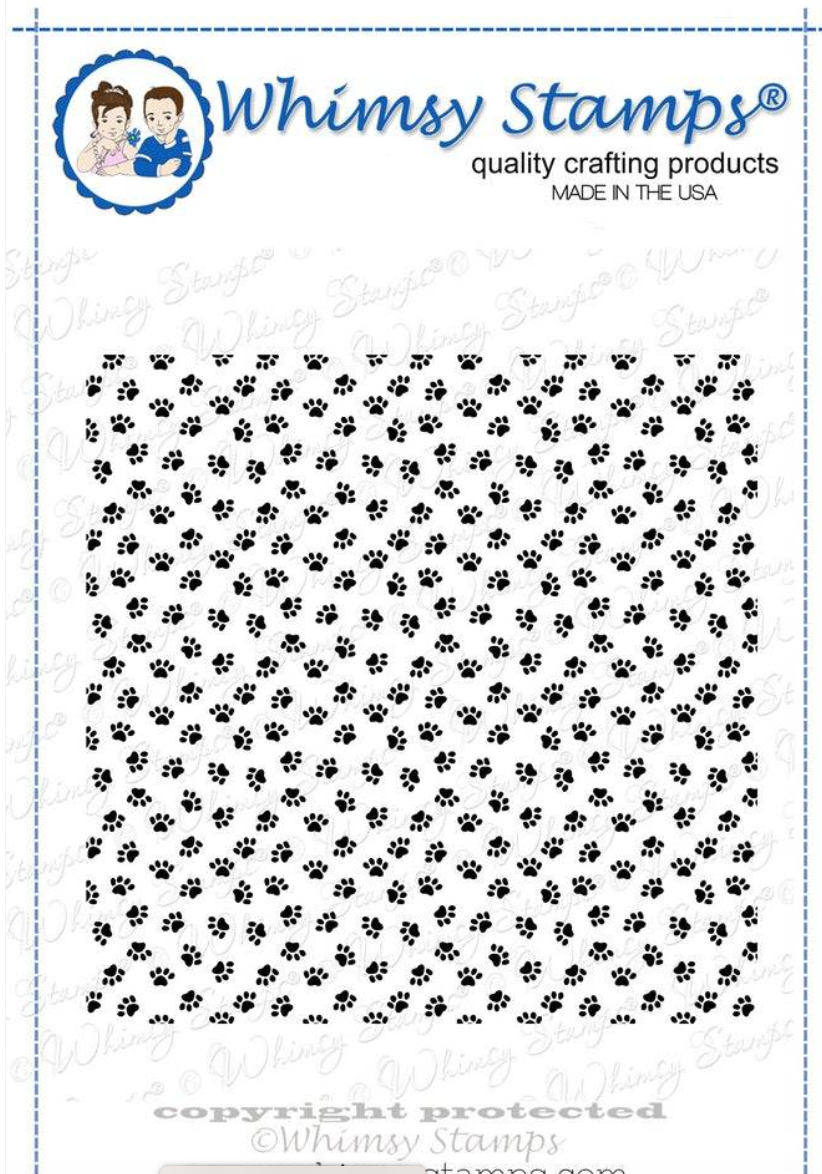 Puppy Paws - Background Rubber Cling Stamp