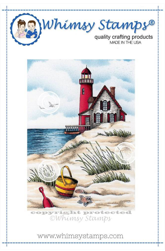Beach Scene - Rubber Stamp