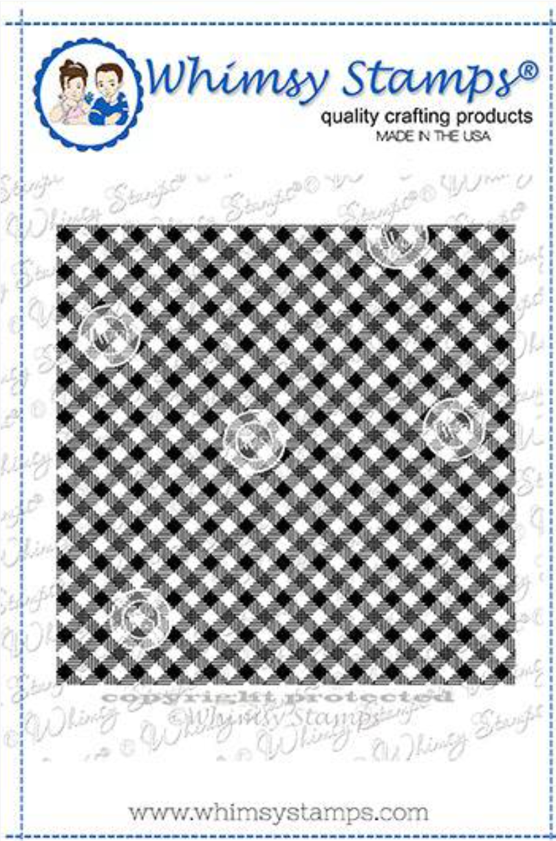 Criss Cross Gingham - Background Rubber Cling Stamp
