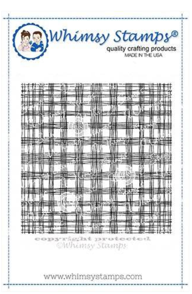 Scratchy Plaid - Background Rubber Cling Stamp