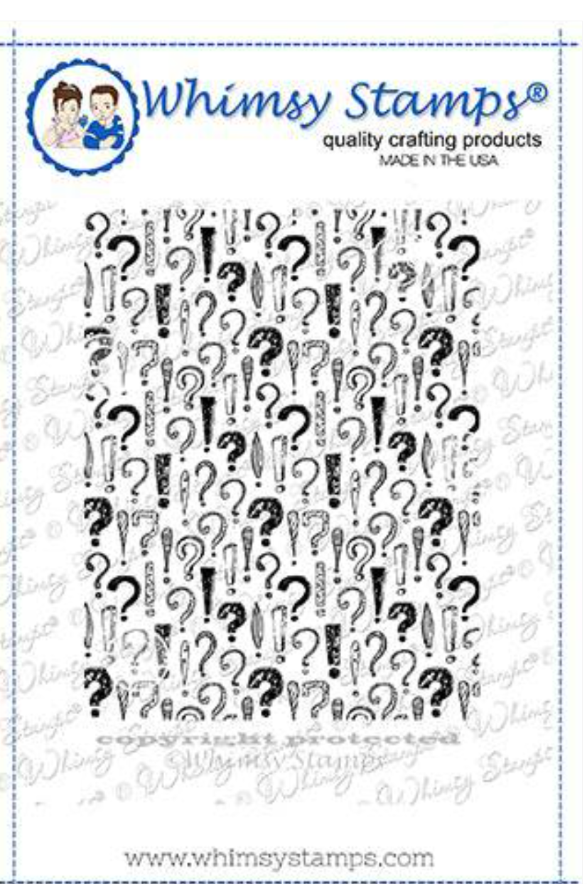 Exclamation - Background Rubber Cling Stamp