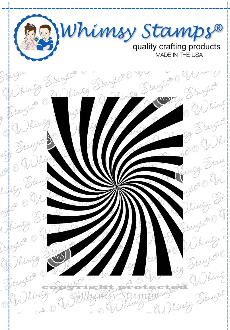 Cosmic Swirl - Background Rubber Cling Stamp