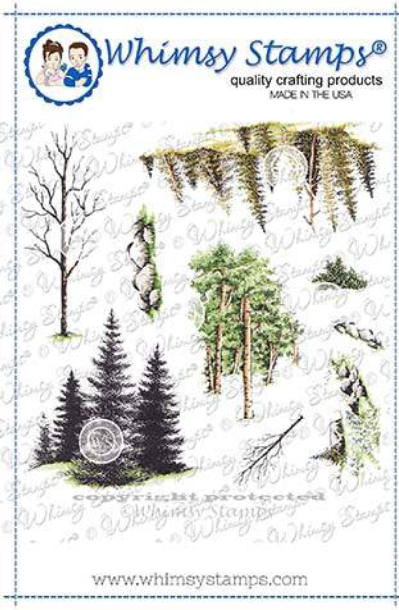 Create a Scene - Forest - Background Rubber Cling Stamp
