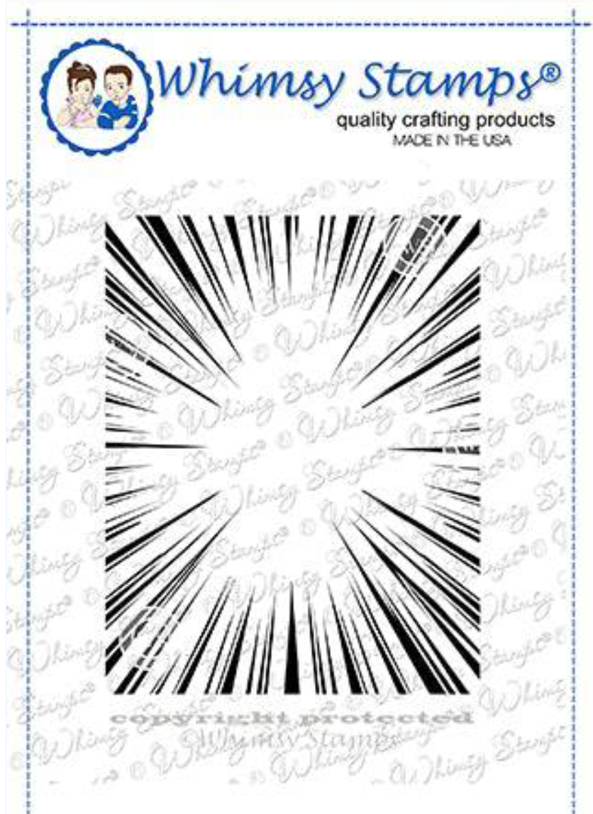 Burst - Background Rubber Cling Stamp