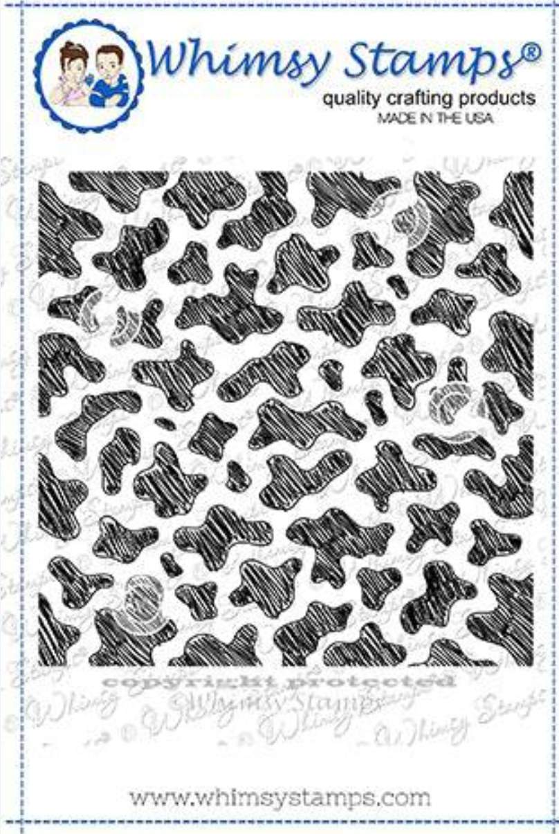 Cow Print - Background Rubber Cling Stamp