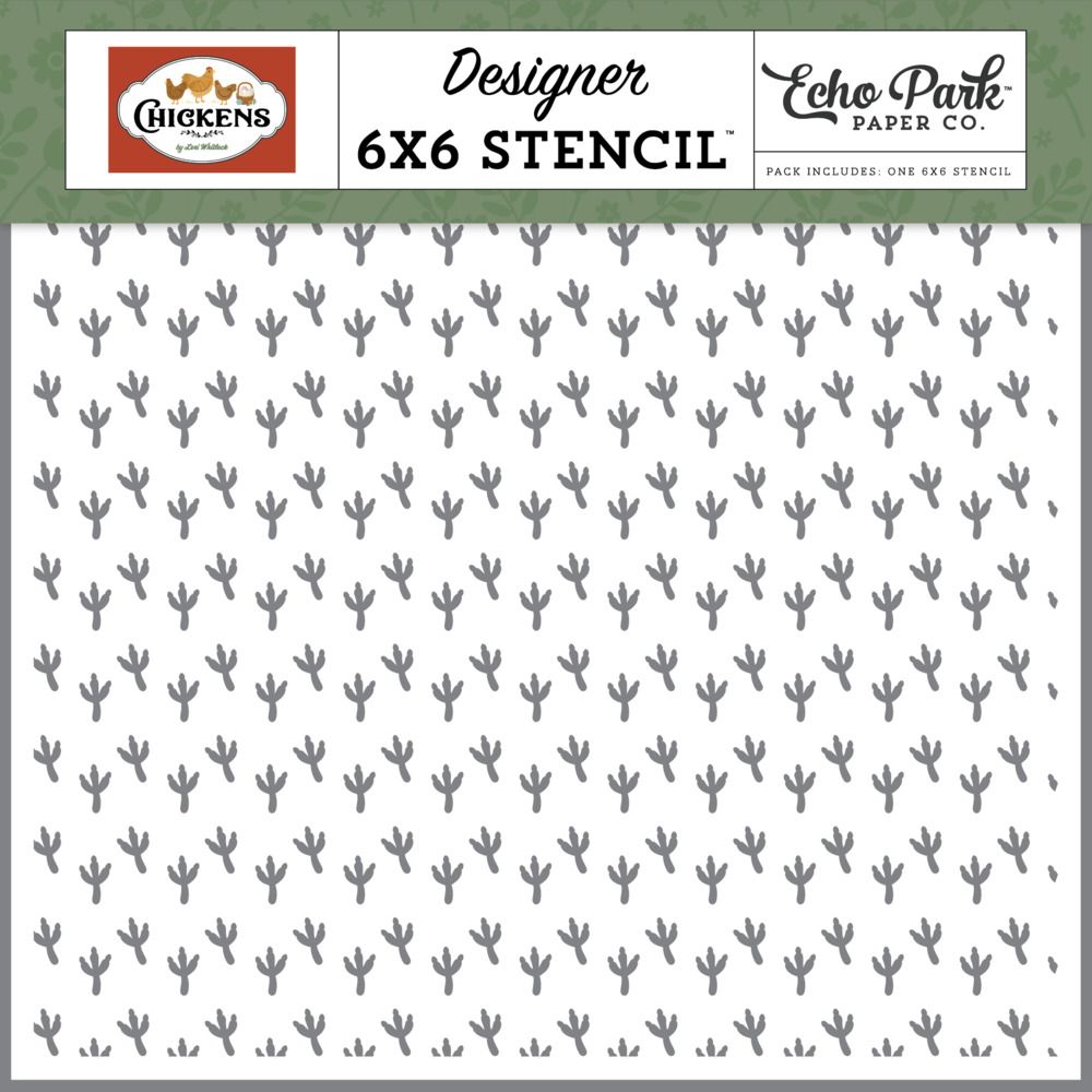 Free Range Feet - Stencil - Chickens Collection