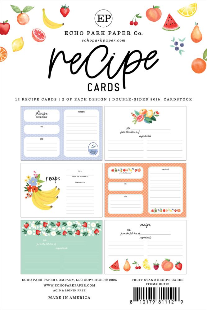 Recipe Cards - Fruit Stand Collection