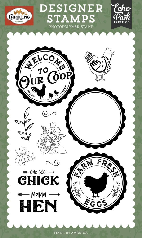 Farm Fresh Seal - Clear Stamp Set - Chickens Collection
