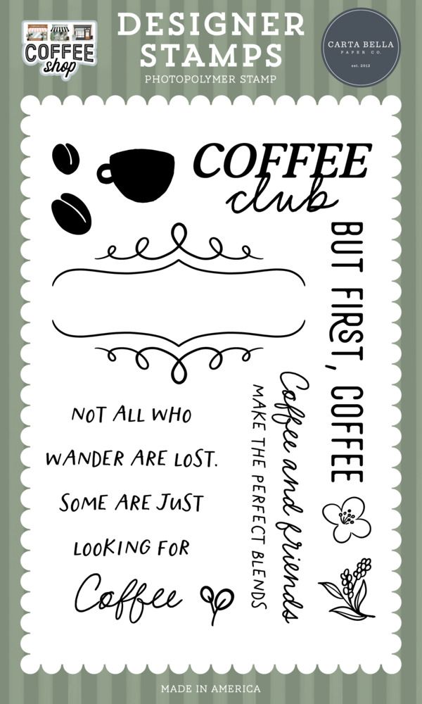 Coffee Club - Clear Stamp Set - Coffee Shop Collection