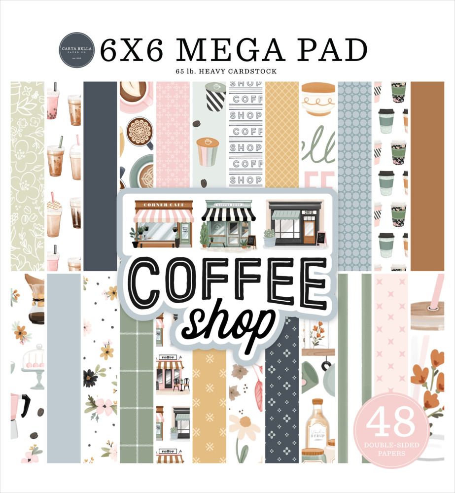 6x6 Mega Paper Pad - Coffee Shop Collection
