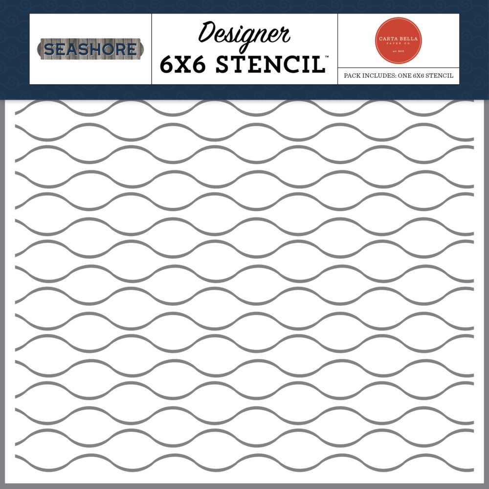Smooth Sailing Waves - Stencil - Seashore Collection