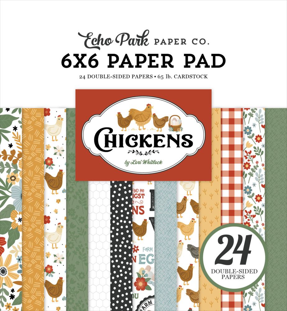 6x6 Paper Pad - Chickens Collection