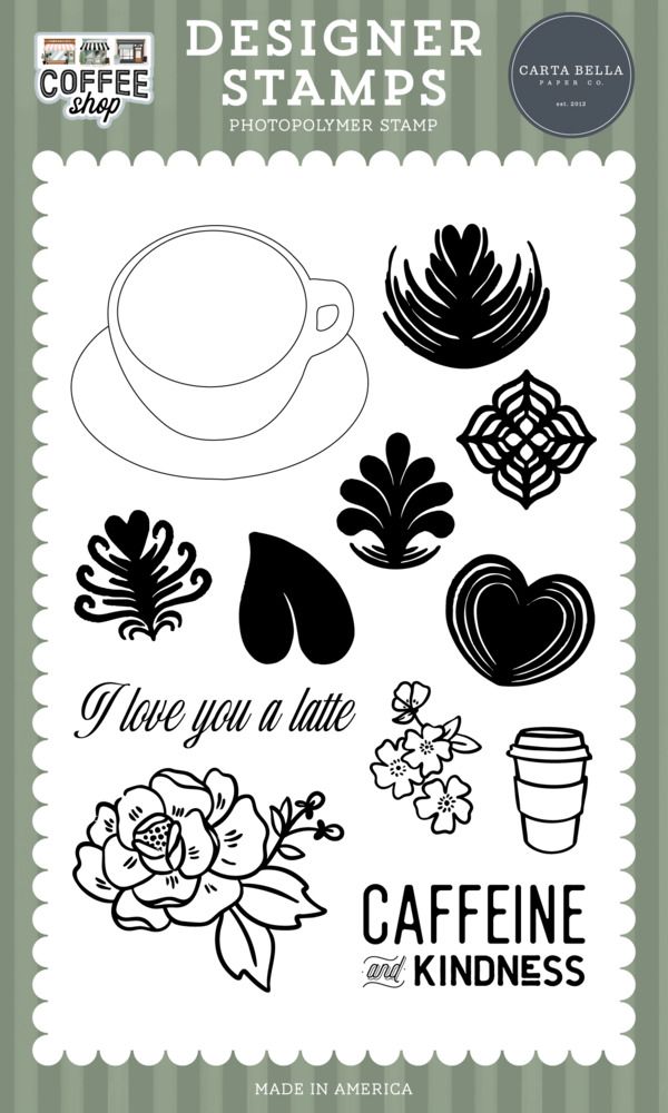 Love You A Latte - Clear Stamp Set - Coffee Shop Collection