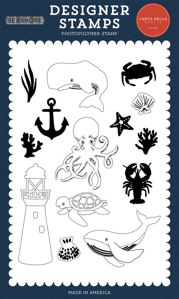 Sea Creatures - Clear Stamp Set - Seashore Collection
