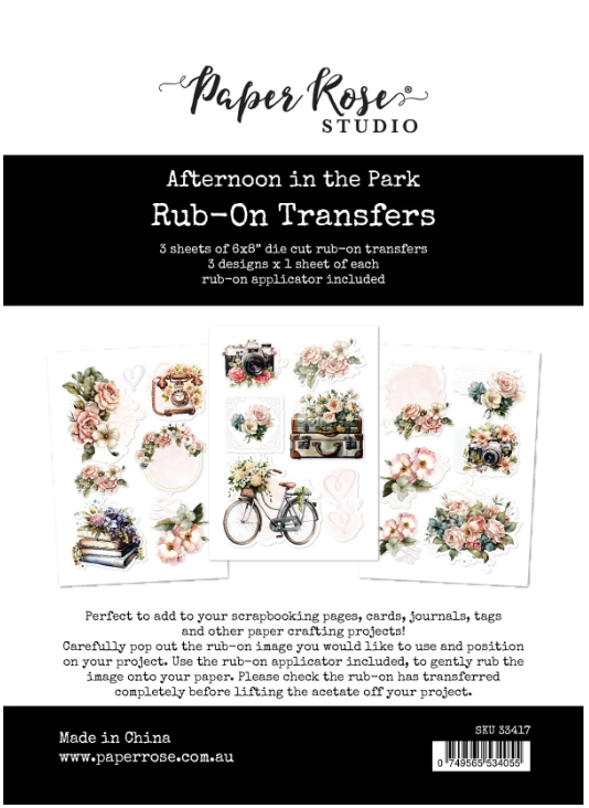 Rub-on Transfers - Afternoon in the Park Collection