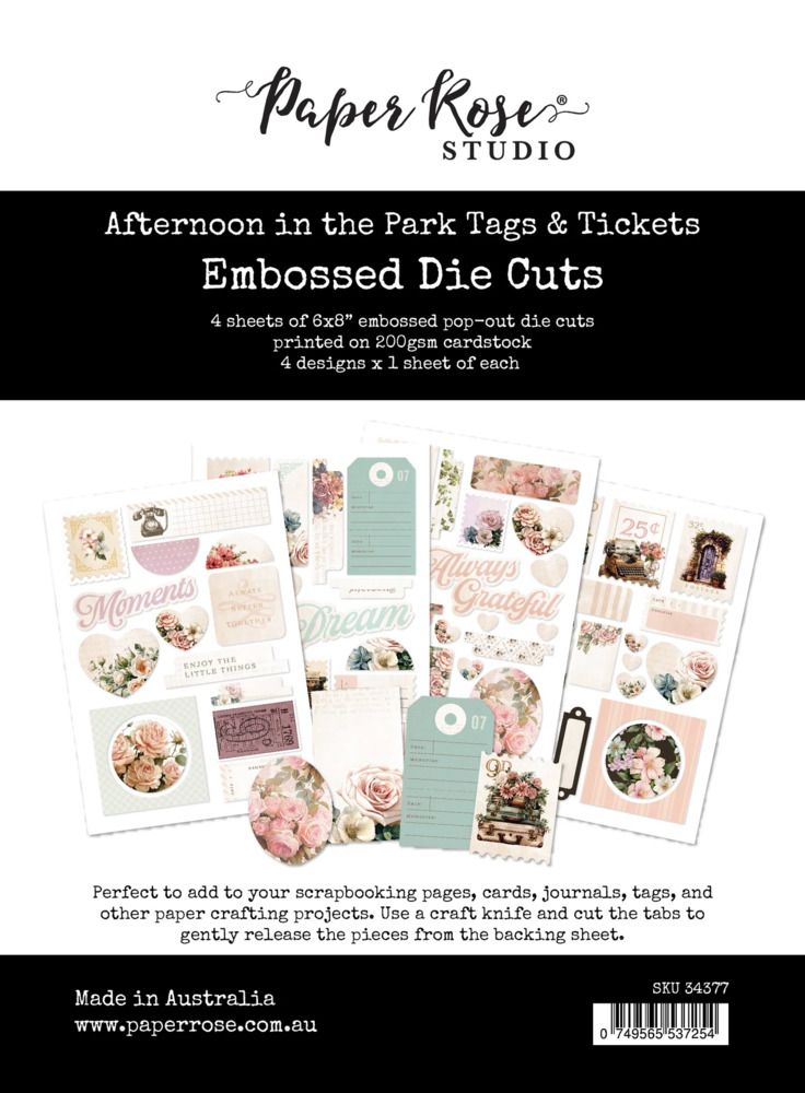 Tags &amp; Tickets - Embossed Die Cuts - Afternoon in the Park Collection