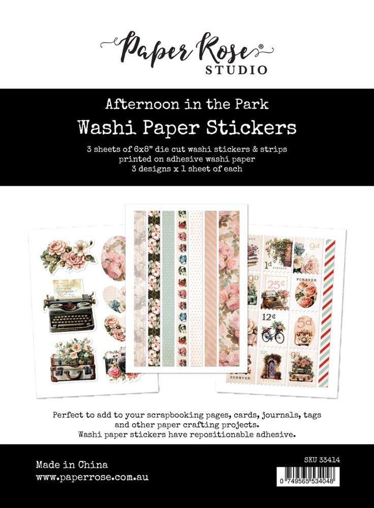 Washi Paper Stickers - Afternoon in the Park Collection