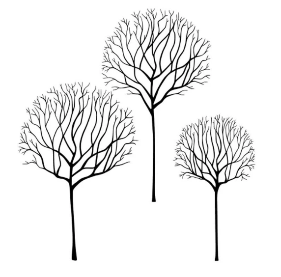 Skeleton Tree Scene - Stamp Set